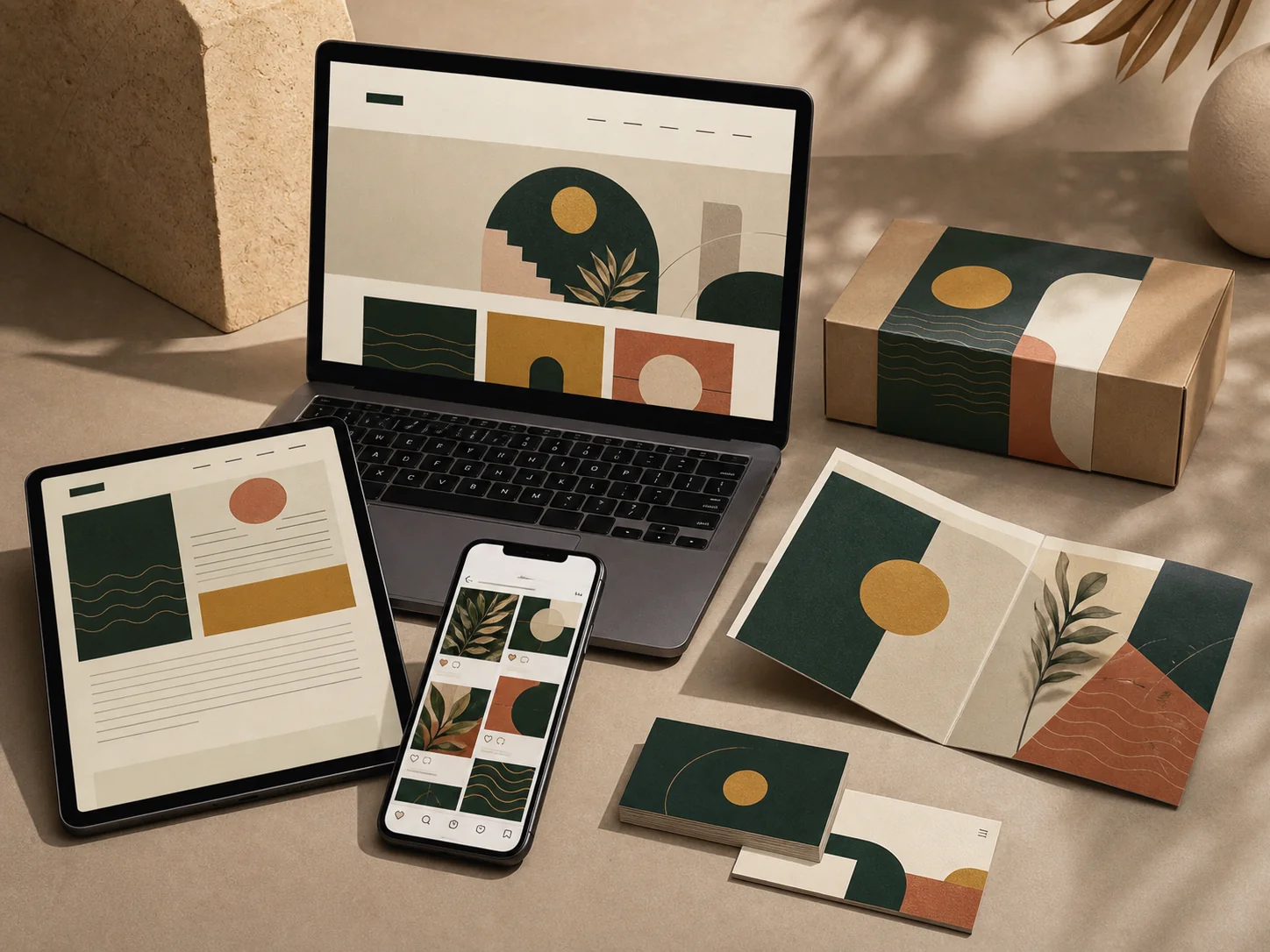 A cohesive identity applied to a website, social media, packaging and print